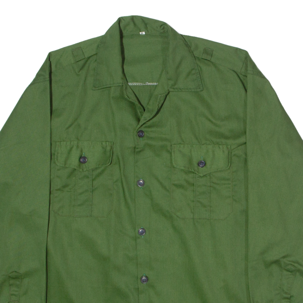 Mens Workwear Jacket Green Twill L Hot on Sale