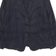 MAX MARA WEEKEND Womens Blazer Jacket Blue Linen UK 14 For Sale