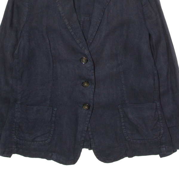 MAX MARA WEEKEND Womens Blazer Jacket Blue Linen UK 14 For Sale