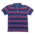 NAUTICA Boys Polo Shirt Blue Striped L For Cheap