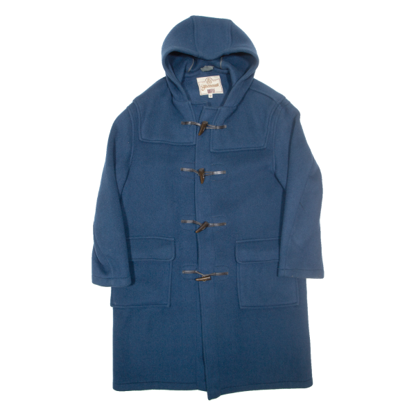 GLOVERALL Mens Duffle Coat Blue Hooded M For Sale