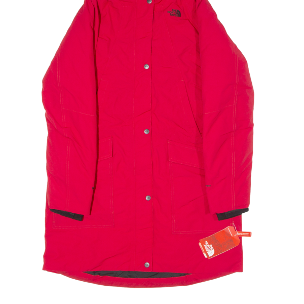 THE NORTH FACE 550 Womens Parka Coat Red Hooded M Fashion