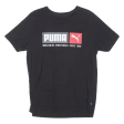 PUMA Mens T-Shirt Black Crew Neck L For Cheap