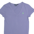 POLO SPORT RALPH LAUREN Womens T-Shirt Purple V-Neck S Fashion