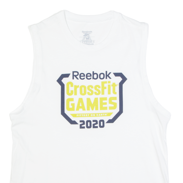 REEBOK Crossfit Games 2020 Mens Vest White Sleeveless M For Discount