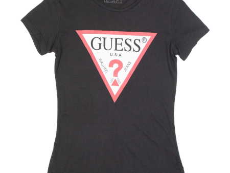 GUESS Mens T-Shirt Black S Online