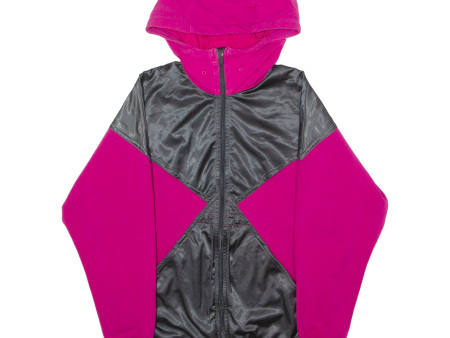 NIKE Womens Track Jacket Pink Hooded Colourblock M Discount