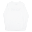 VANS Boys T-Shirt White Long Sleeve Crew Neck L Online Hot Sale