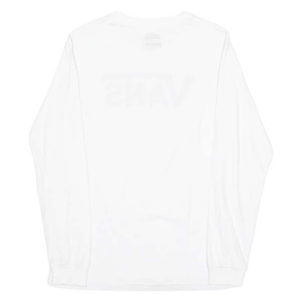 VANS Boys T-Shirt White Long Sleeve Crew Neck L Online Hot Sale