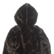 Faux Fur Girls Duffle Coat Brown Hooded 2-3Y on Sale