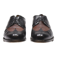 ELGG Brogue Shoes Black Leather Mens UK 7.5 Fashion