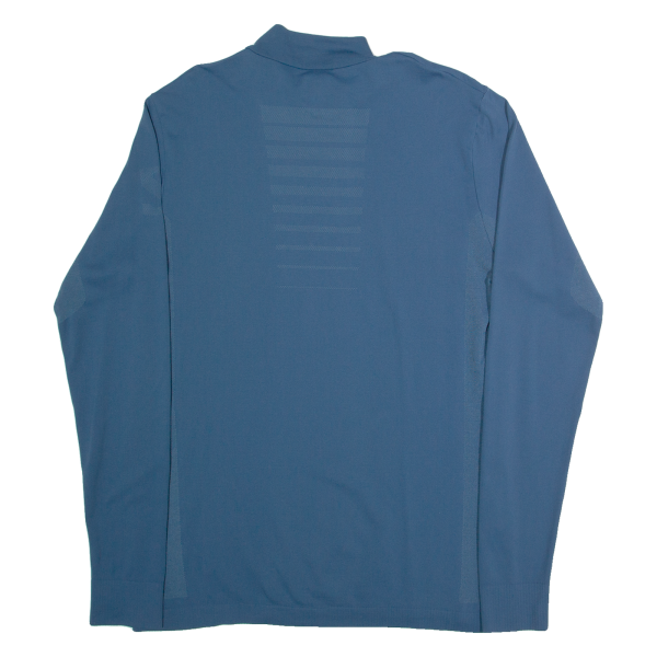 SALOMON Mens T-Shirt Blue Long Sleeve 1 2 Zip M Cheap