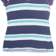 POLO RALPH LAUREN Striped Womens T-Shirt Blue V-Neck S on Sale