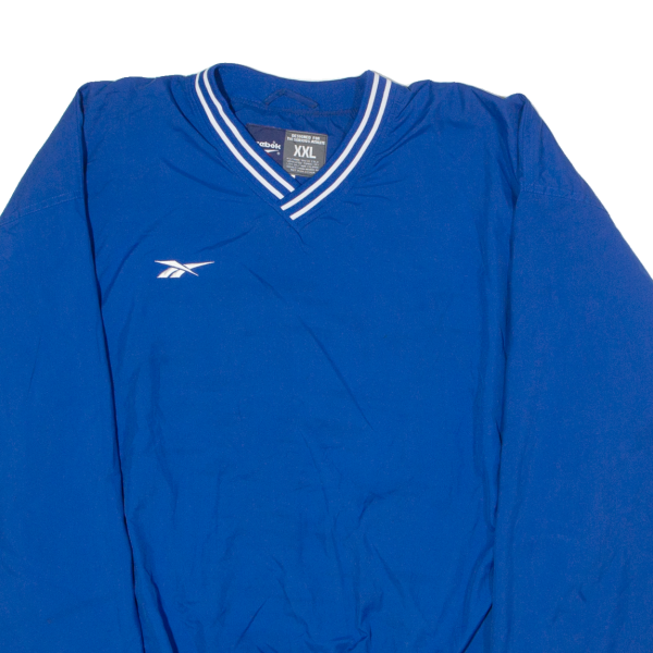 REEBOK Mens Pullover Jacket Blue 90s 2XL For Cheap