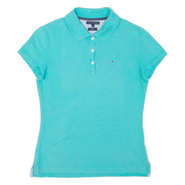 TOMMY HILFIGER Slim Fit Girls Polo Shirt Green M Online Sale