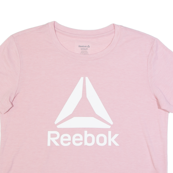 REEBOK Cropped Womens T-Shirt Pink S Supply