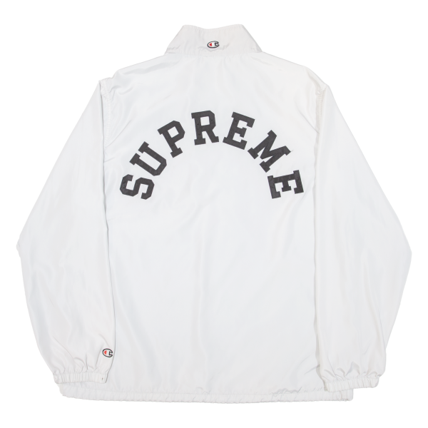 SUPREME X CHAMPION 1 4 Zip Mens Pullover Jacket White XL For Discount