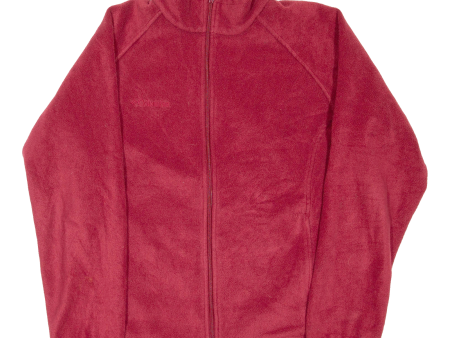 COLUMBIA Womens Fleece Jacket Red L Online now