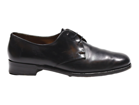 BALLY Derby Shoes Black Leather Mens UK 6.5 Hot on Sale