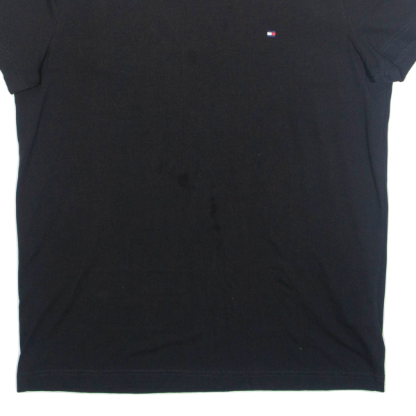 TOMMY HILFIGER Slim Fit Mens T-Shirt Black XL Hot on Sale