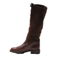 High Boots Brown Leather Womens UK 4.5 For Cheap