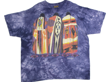 THE MOUNTAIN People Mens Tie Dye T-Shirt Purple USA XL Online