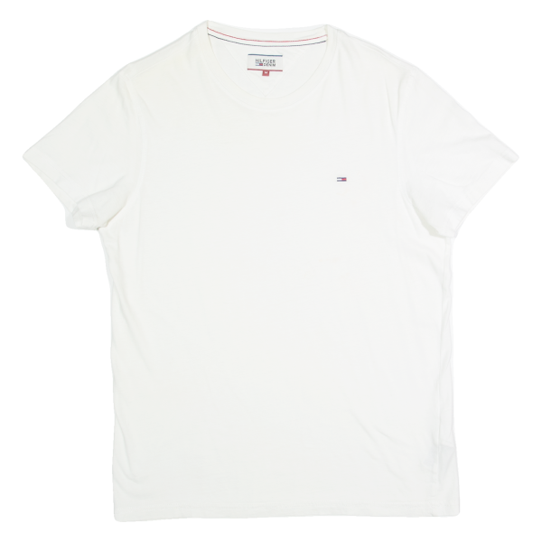 TOMMY HILFIGER Mens T-Shirt White M Online Hot Sale