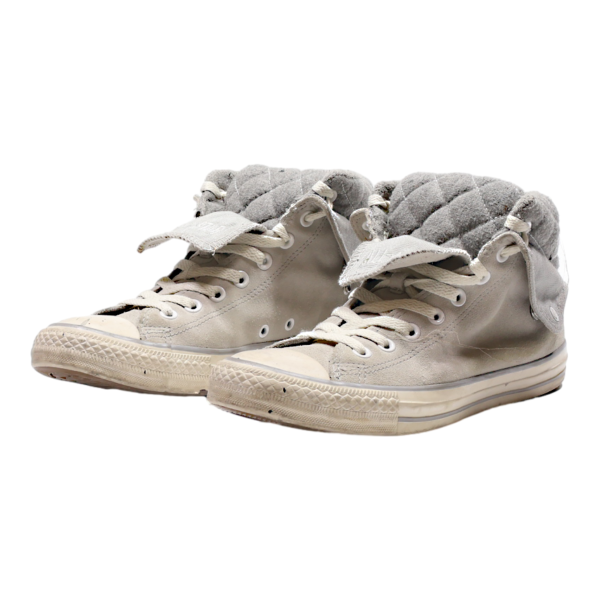 CONVERSE High Top Trainers Grey Canvas Womens UK 8.5 Online Hot Sale