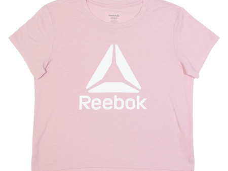 REEBOK Cropped Womens T-Shirt Pink S Supply