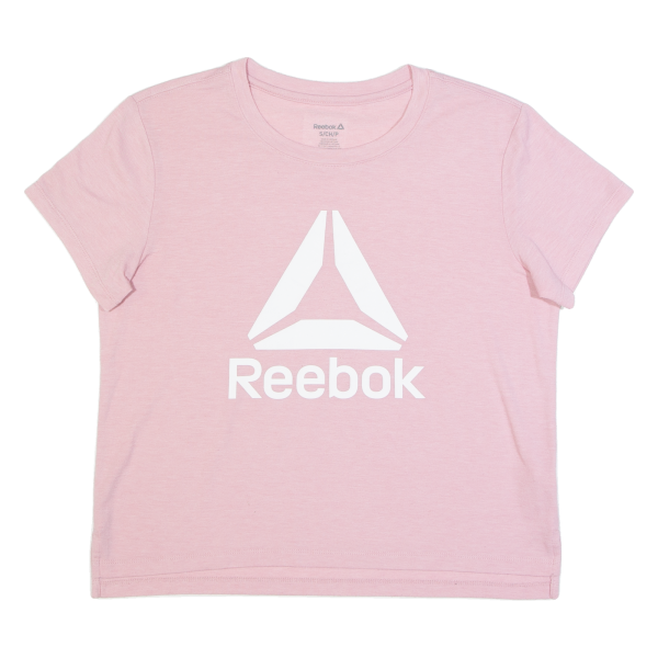 REEBOK Cropped Womens T-Shirt Pink S Supply