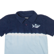 OSHKOSH B GOSH Boys Polo Shirt Blue Colourblock 2Y Cheap