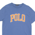 POLO RALPH LAUREN Mens T-Shirt Blue Crew Neck M Fashion