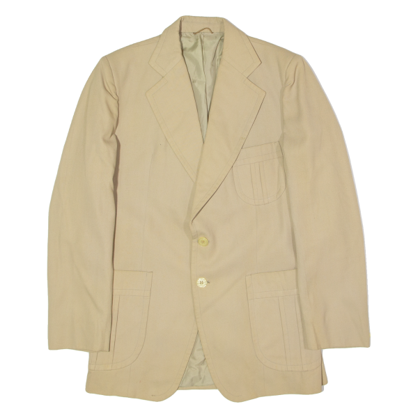 Mens Blazer Jacket Beige Twill M Online now