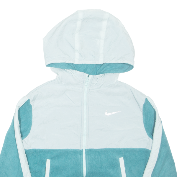 NIKE Dri-Fit Girls Jacket Blue Hooded 7-8Y For Cheap