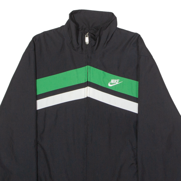 NIKE Mens Windbreaker Jacket Black Chevron M Supply