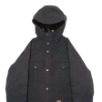 CARHARTT Mentor Faux Fur Lined Mens Parka Coat Black Hooded M on Sale