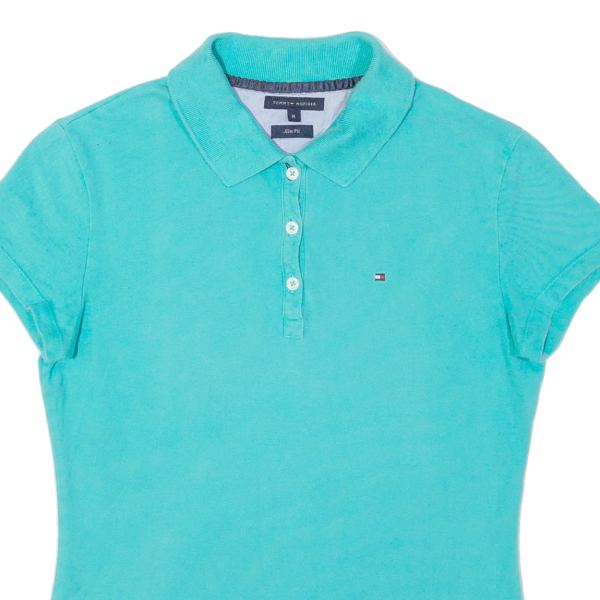 TOMMY HILFIGER Slim Fit Girls Polo Shirt Green M Online Sale