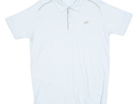 NIKE Soft Touch Mens Polo Shirt Blue L Online Sale