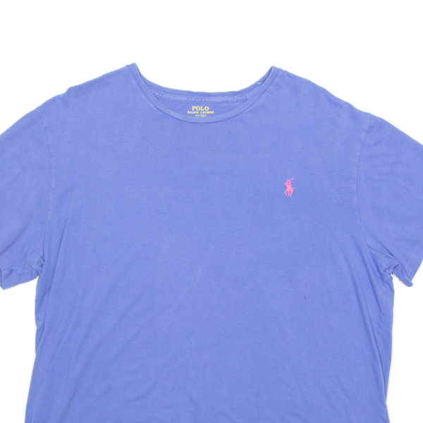 POLO RALPH LAUREN Mens T-Shirt Blue Crew Neck L Online Hot Sale