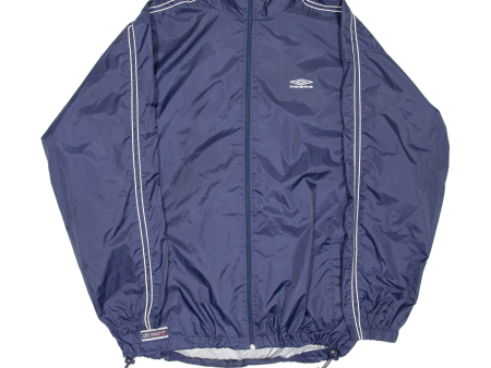 UMBRO Mens Windbreaker Jacket Blue Nylon 2XL Cheap