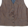 JERRY WILLIAMS Womens Blazer Waistcoat Brown Wool Floral UK 14 Fashion