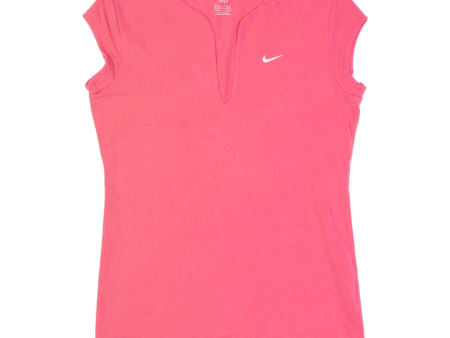 NIKE Womens T-Shirt Pink V-Neck M Discount