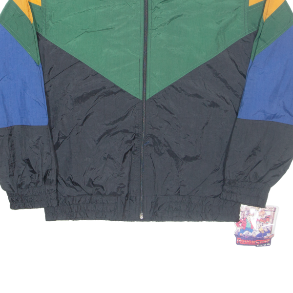 ROUGH STUFF CLUB Boys Shell Jacket Green Nylon Colourblock 10-11Y Online Sale