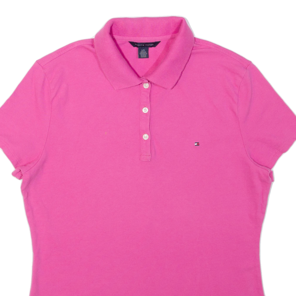 TOMMY HILFIGER Girls Polo Shirt Pink L For Discount