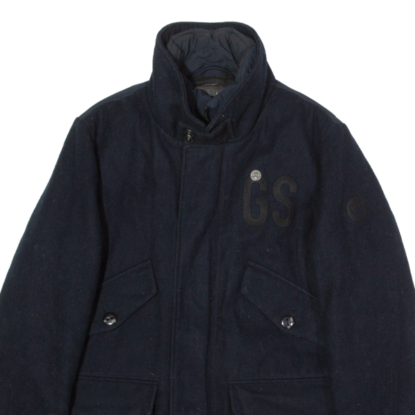 G-STAR Mens Overcoat Coat Blue L For Sale