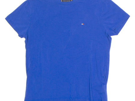 TOMMY HILFIGER Mens T-Shirt Blue Crew Neck M For Sale