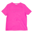 TOMMY HILFIGER Womens T-Shirt Pink Crew Neck L Online Sale