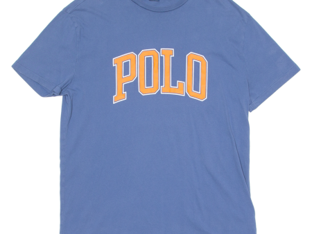 POLO RALPH LAUREN Mens T-Shirt Blue Crew Neck M Fashion