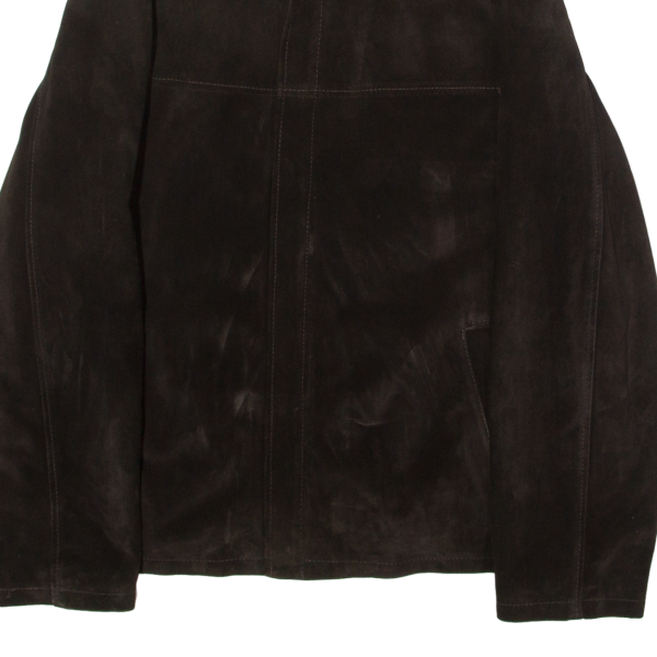 TARGA Mens Jacket Brown Leather Suede 90s M Cheap