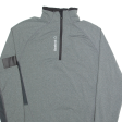 REEBOK Mens T-Shirt Grey Long Sleeve 1 2 Zip S For Sale